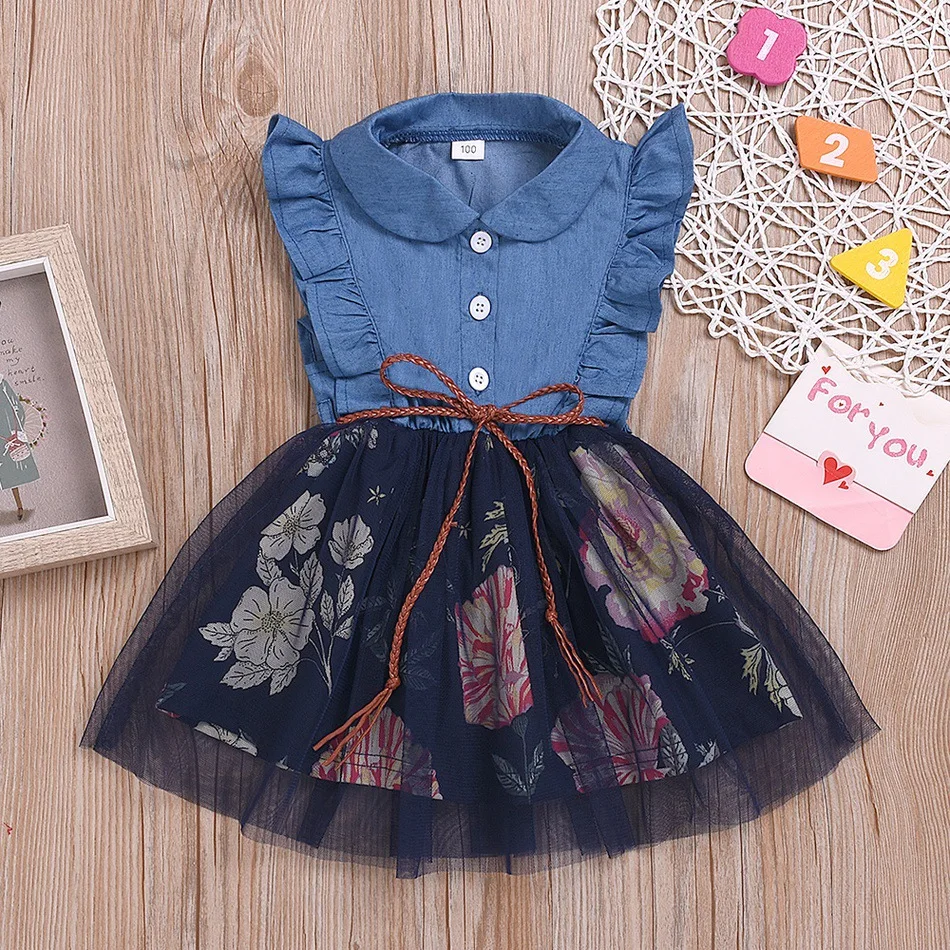 

New girls woven cotton floral dress