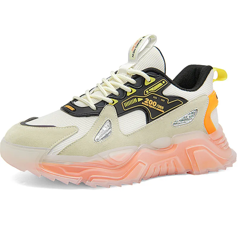 

Dropshipping Custom Logo Men's Breathable Mesh Sneakers Fashion Slip Resistant Men Platform Sneaker Walking Shoes