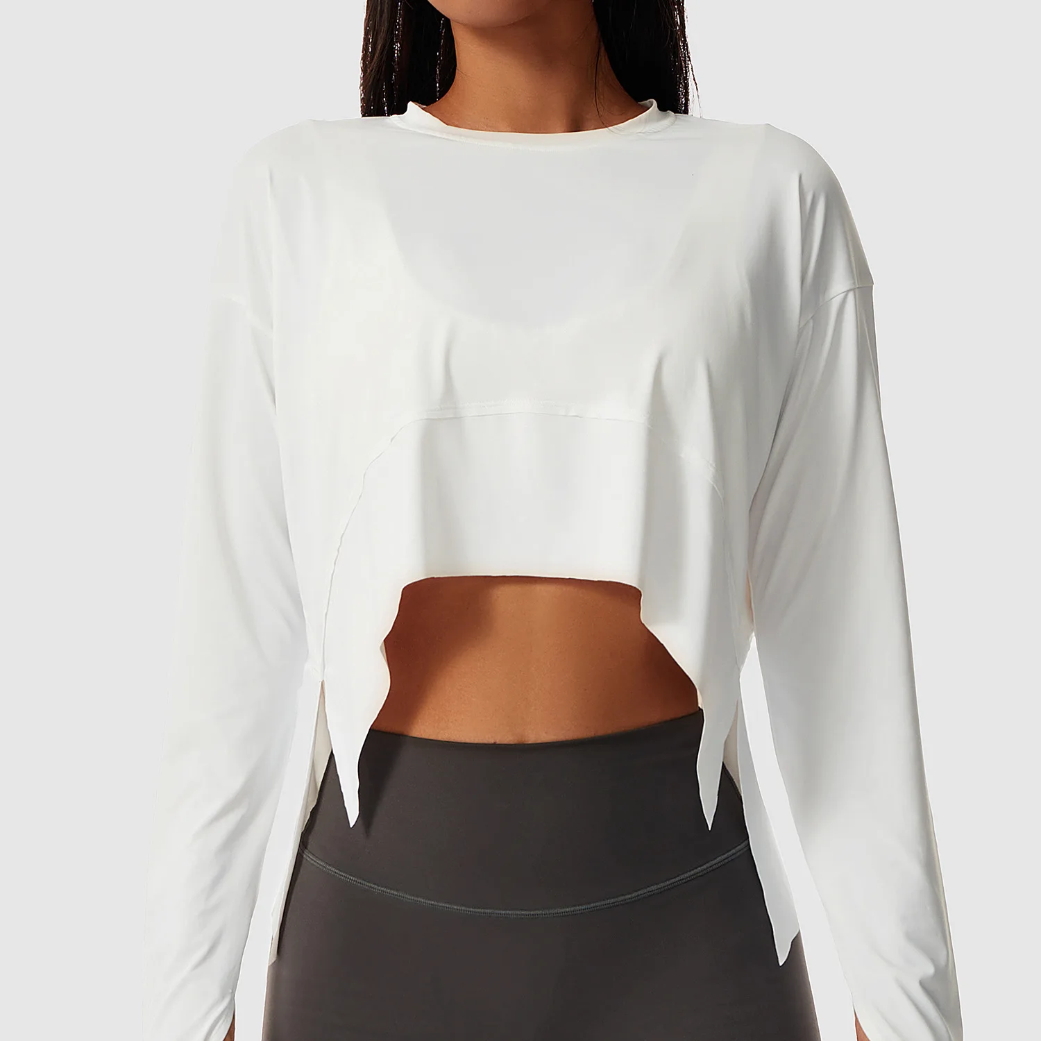 

Gym Clothing Women's Crop Top Sports High Elastic Breathable Training Loose Yoga T-shirt