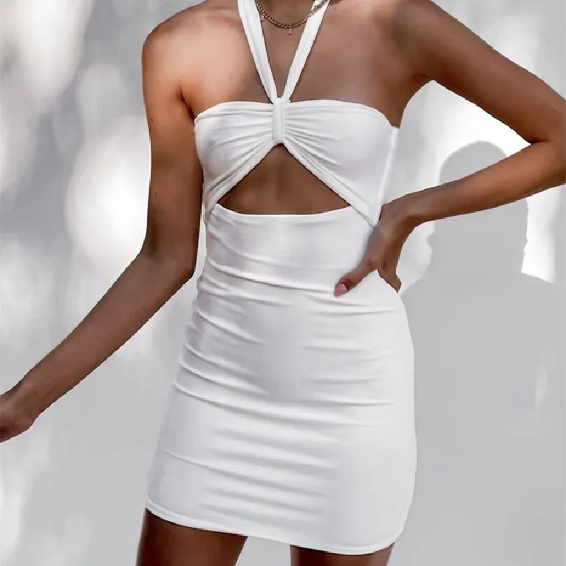 

Sexy Dress Spring 2021 New Fashion Sexy V Collar Sleeveless Slim Temperament Dress 2021 Summer Hot Sale, Customized color