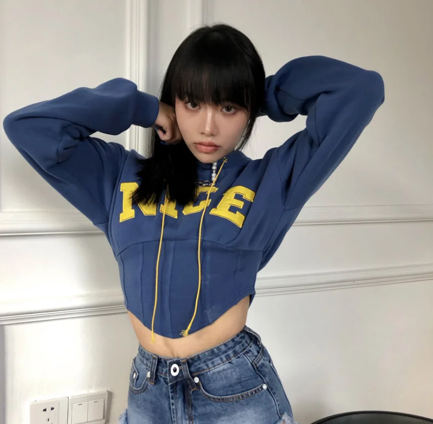 

women's hoodies &amp sweatshirts pullover hoodie cropped women's hoodies woman hooded sweatshirts slim short, Can provide different swatchbooks to choose colors