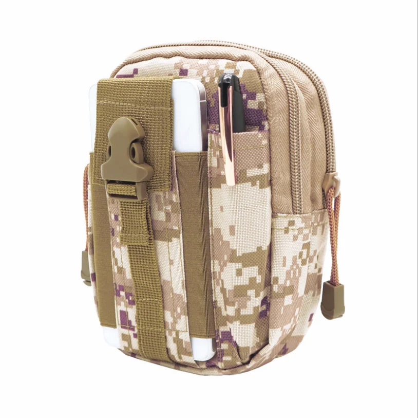 

Wholesale cheap camouflage waist bag outdoor multifunctional belt waist bag portable coin purse, One pack of multiple colors