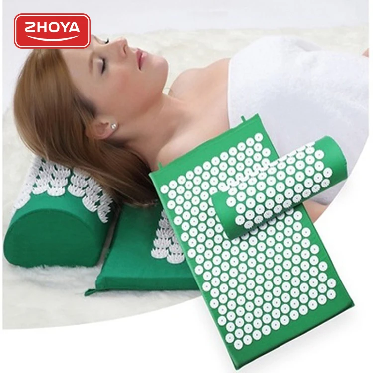 

Wholesale whole body massage relax plastic yoga spike mat shakti acupressure mat set with pillow for weight loss body massage