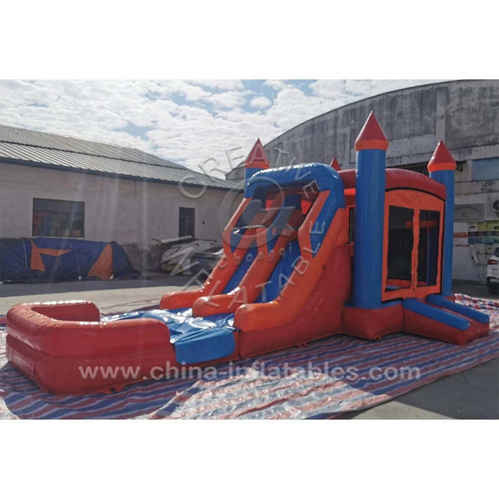 China factory directly sale inflatable air castle with double slides for outdoor