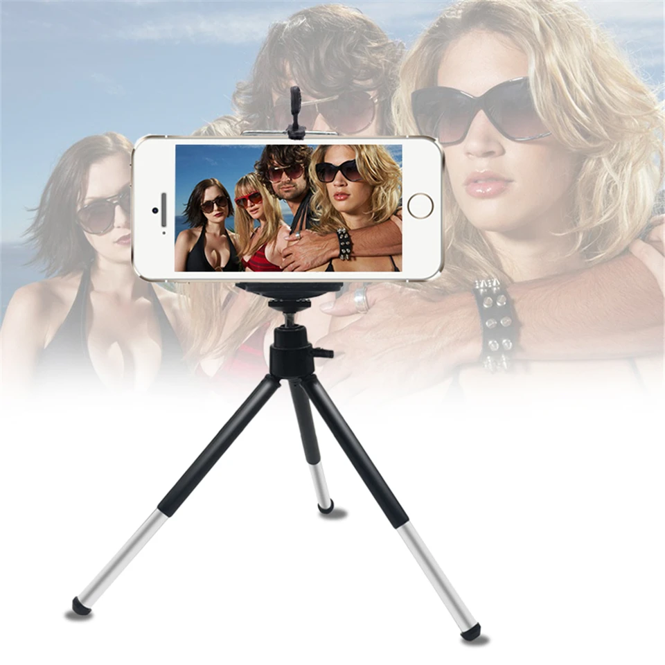 

China Factory Price Aluminum Mini Tripod with Clip Metal Smartphone Lightweight Stand Mount for Mobile Phone Camera Stand Holder