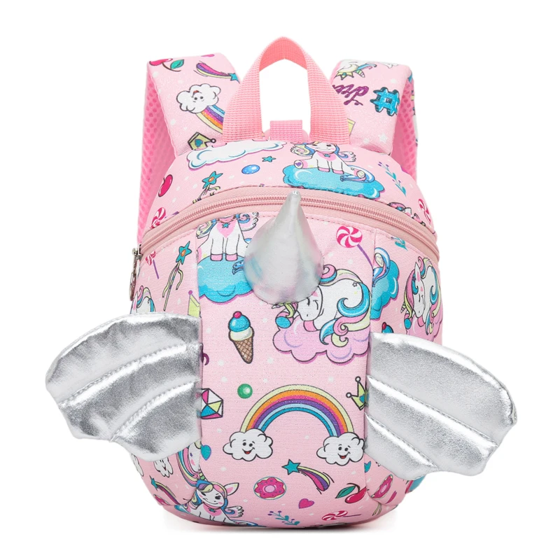 

Factory wholesale cute 3D cartoon unicorn school bags kids backpack toddler kindergarten backpacks for kid, Black blue pink-cloud pink-rainbow pink-hippocampus