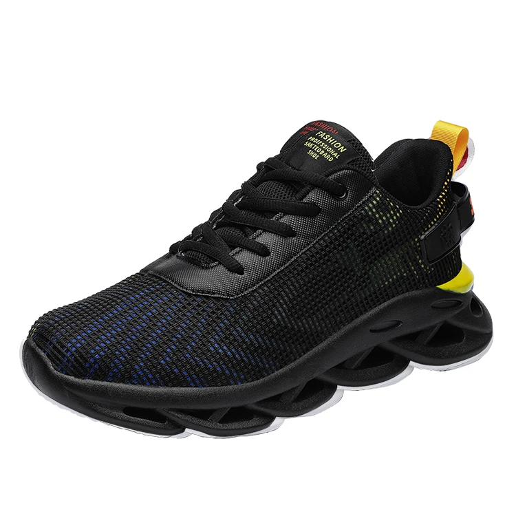 

Fashion Sport Lightweight Twisted Bottom man shoes 2020 sneakers Outdoor Walking Running Casual boys shoes for mens, Black&yellow,black&red,white&blue