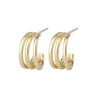 

Personality Design Wholesale Simple Stud Earring 925 Sterling Silver Women Stud Jewelry, As picture