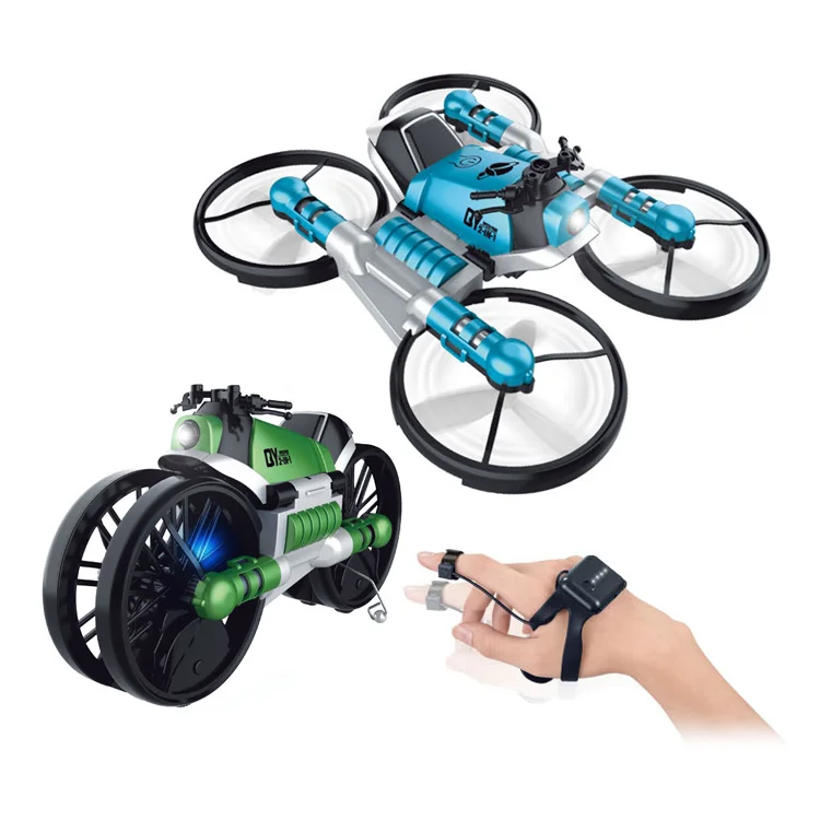

2 In 1 Transformation Watch Control Rc Drone And Motorcycle