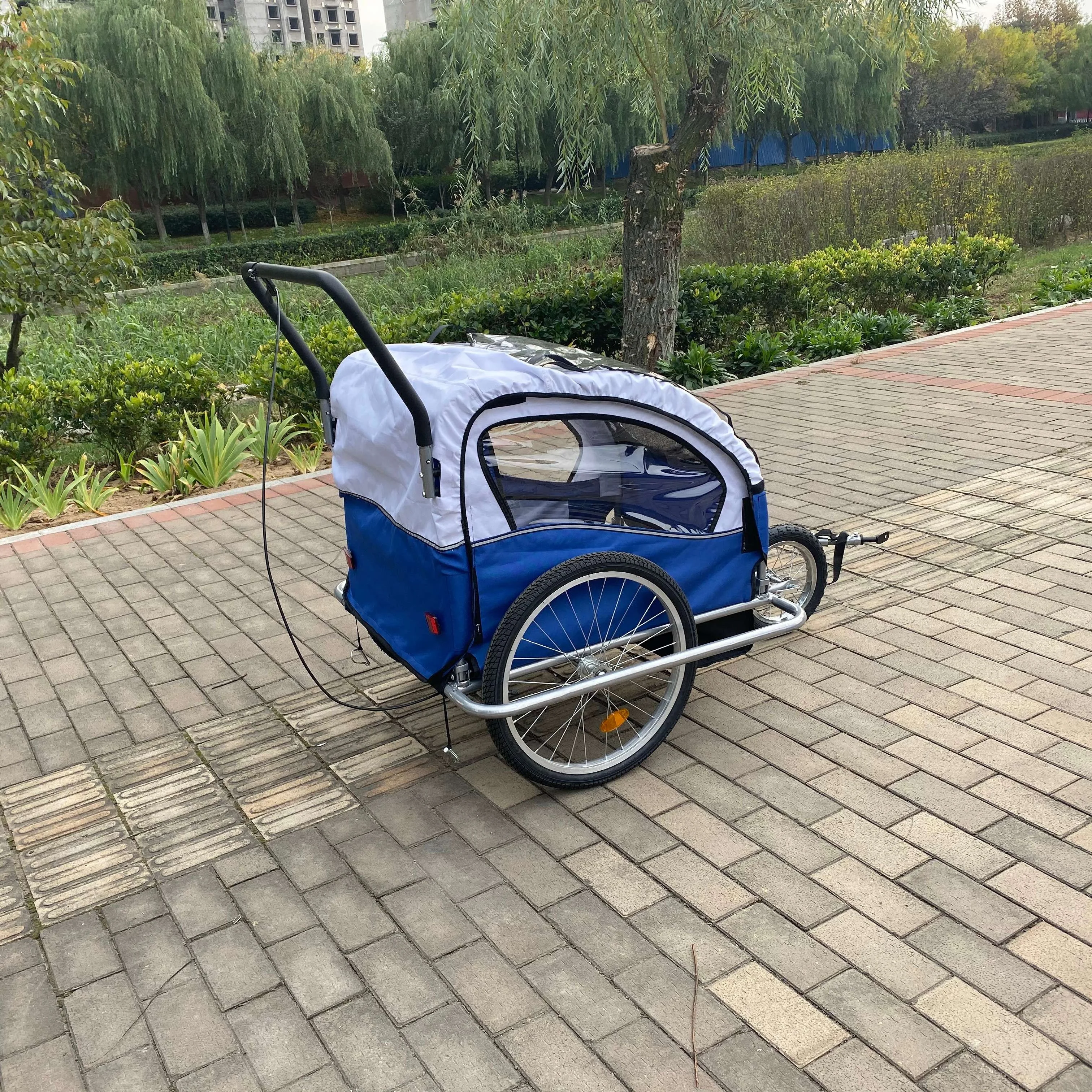 
Outdoor foldable bike trailer carry baby trolley 