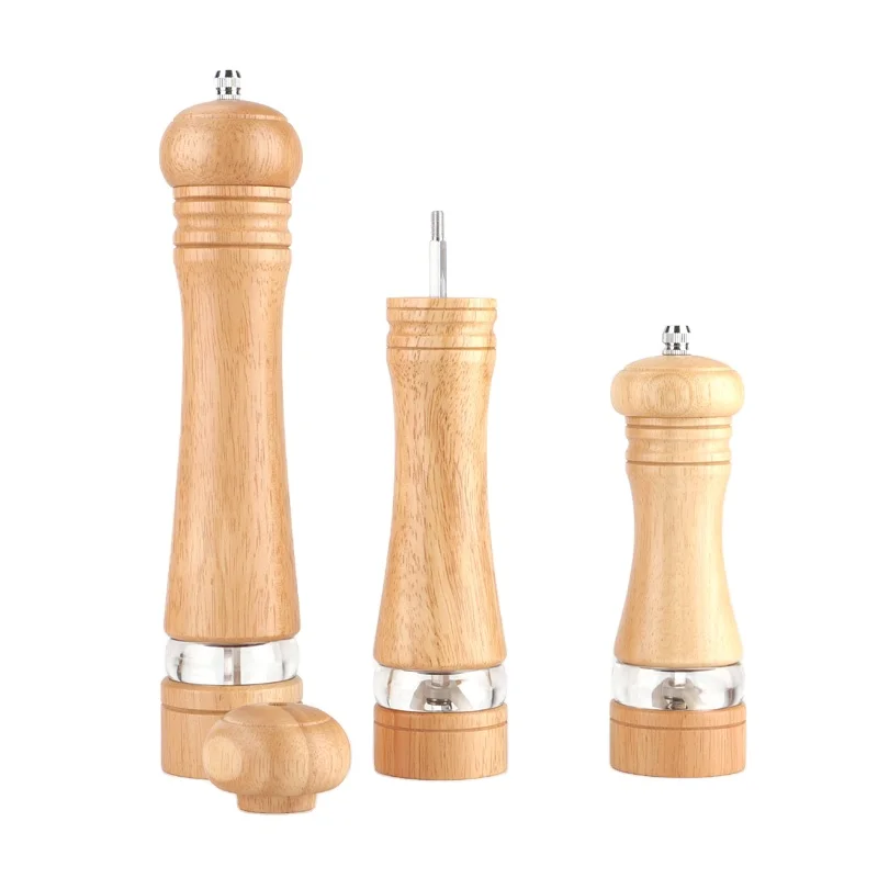 

Tableware Gifts Pepper Grinder Ceramic Wood Salt And Pepper Shaker Adjustable Pepper Mill, Customized required
