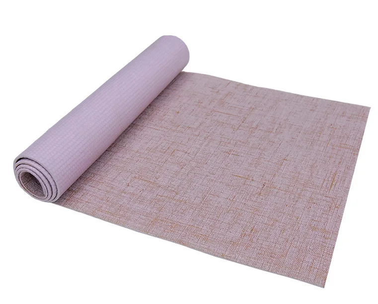 

1800g 183*61*0.8cm Personalized custom high quality Jute yoga mats gym print eco friendly PVC Pilates Yoga Mat