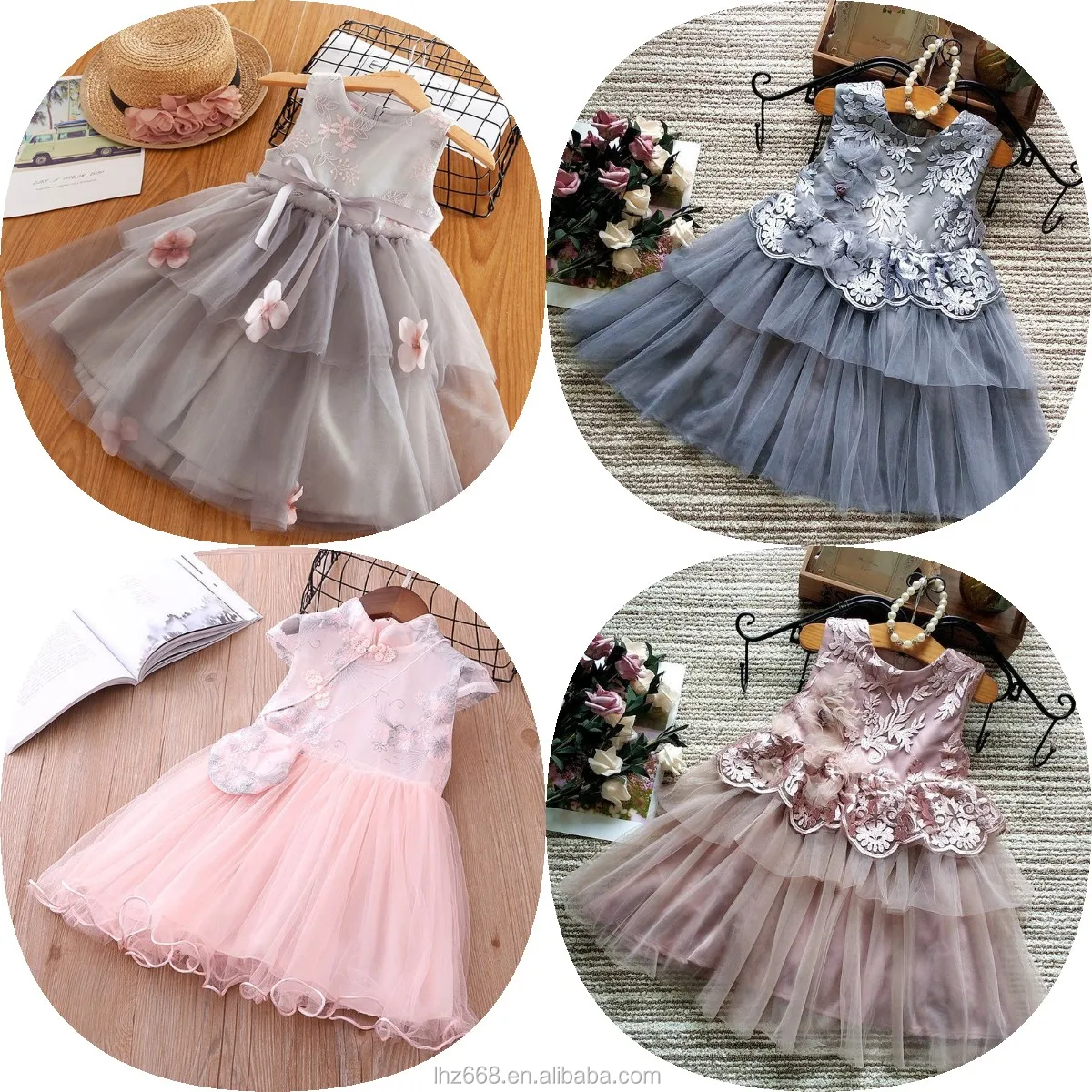 

Wholesale Most Popular High Quality Graceful Pretty Design Summer Floral Print Flower Dresses For Girl