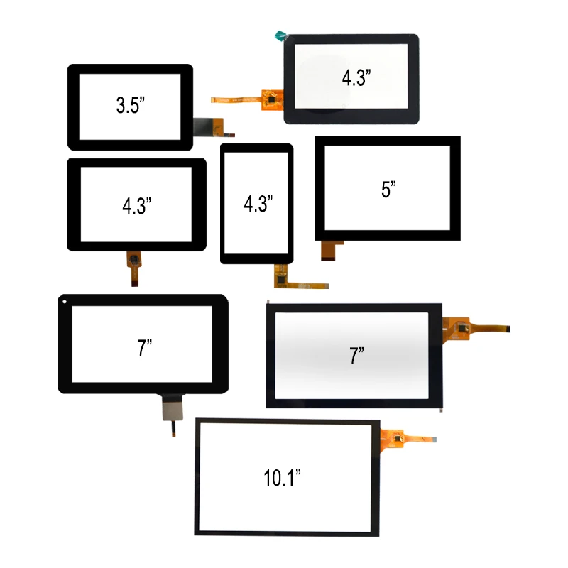 

3.5'', 4.3'', 5'', 7'', 10.1'', 320x240 320x480 480x272 800x480 1024x600 1280x800 TFT LCD Display Capacitive Touch Screen Panel