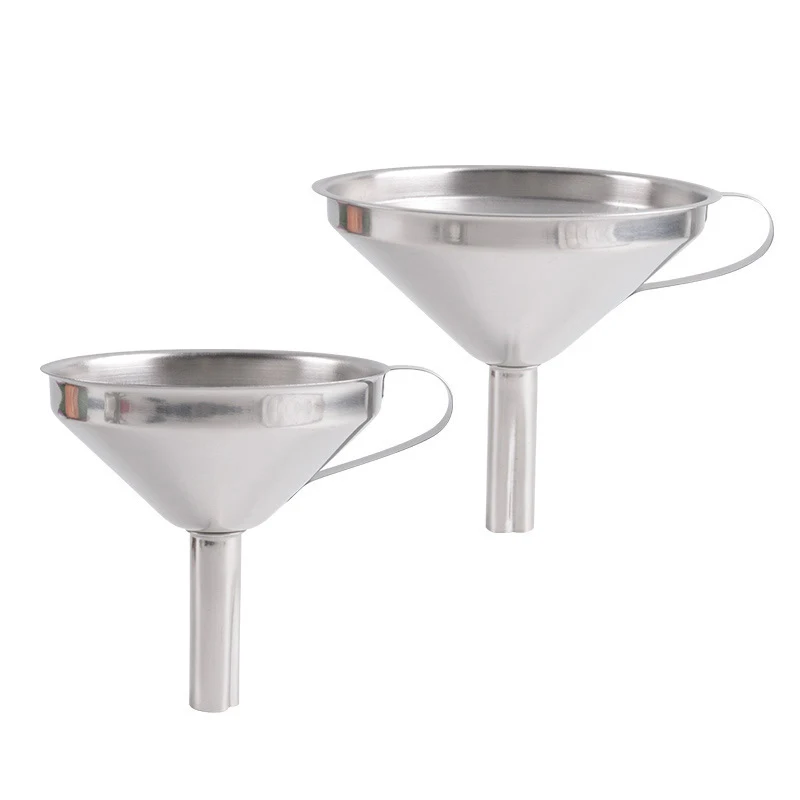 Stainless Steel Funnel With With Filter Strainer Fuel Water Liquid Lab Car Kitchen Tool Beer funnel for Spices Essential Oil