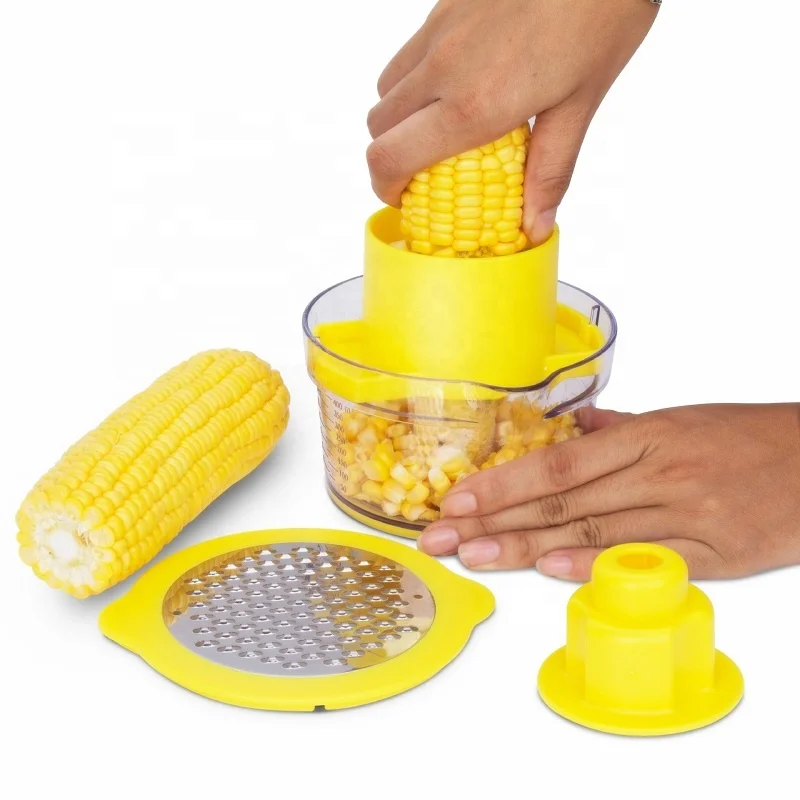 

Multifunctional 4 in 1 plastic And Steel Food Grade Vegetable Potato Garlic Corn Peeler For Kitchen