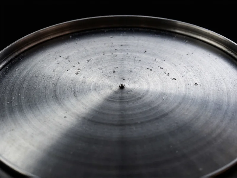 Condensation droplets forming on inverted pot lid