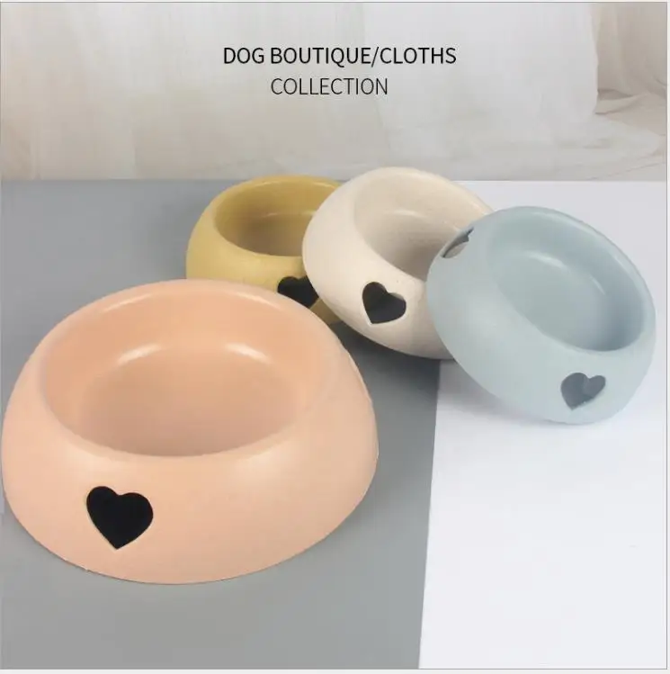 

Tcw002 Pet Supplies Dog Rice Plastic Love Bowl Pet Bowl with High Quality, 4 colors