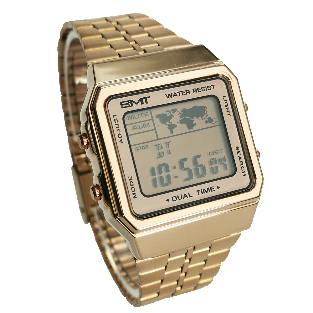 

500 Fashion LED Digital Military Sport Quality Branded Waterproof Wristwatch World Time Digital Men's Watches