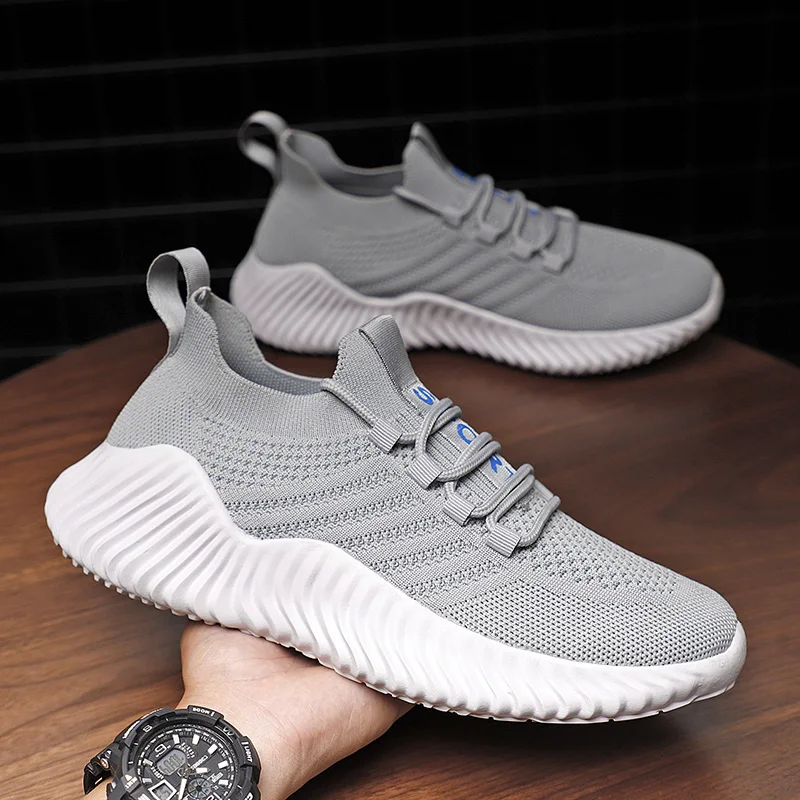 

Custom design oem men basketball shoes summer breathable light weight sneaker walking jogging footwear, Black/grey