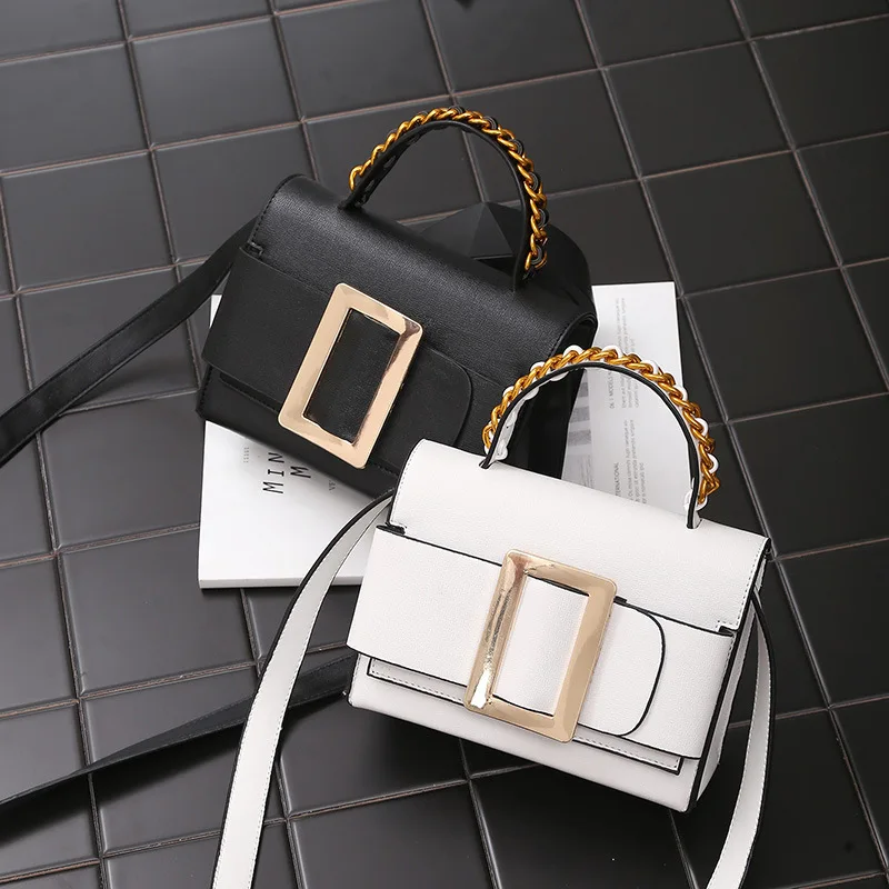 

Leisure small square handbag new designer women's shoulder bag chic style women cross body bag with belt, 5 colors