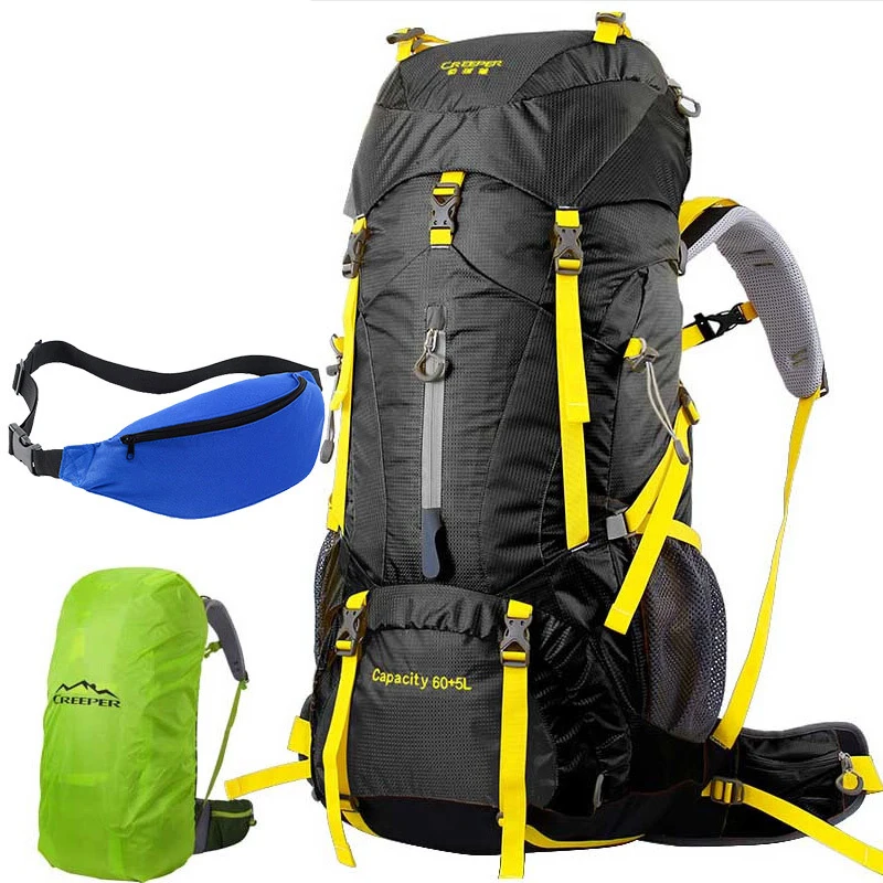 

Large capacity Multifunctional big capacity waterproof outdoor backpacks 65L for hiking camping, Multi-color