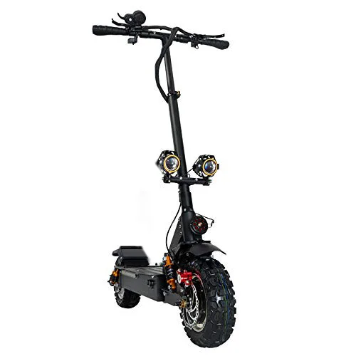 

Janobike 3200W 3000 watt LG32A dual motor powerful two wheel 11 inch fat tire off road electric scooter with removable seat, Black