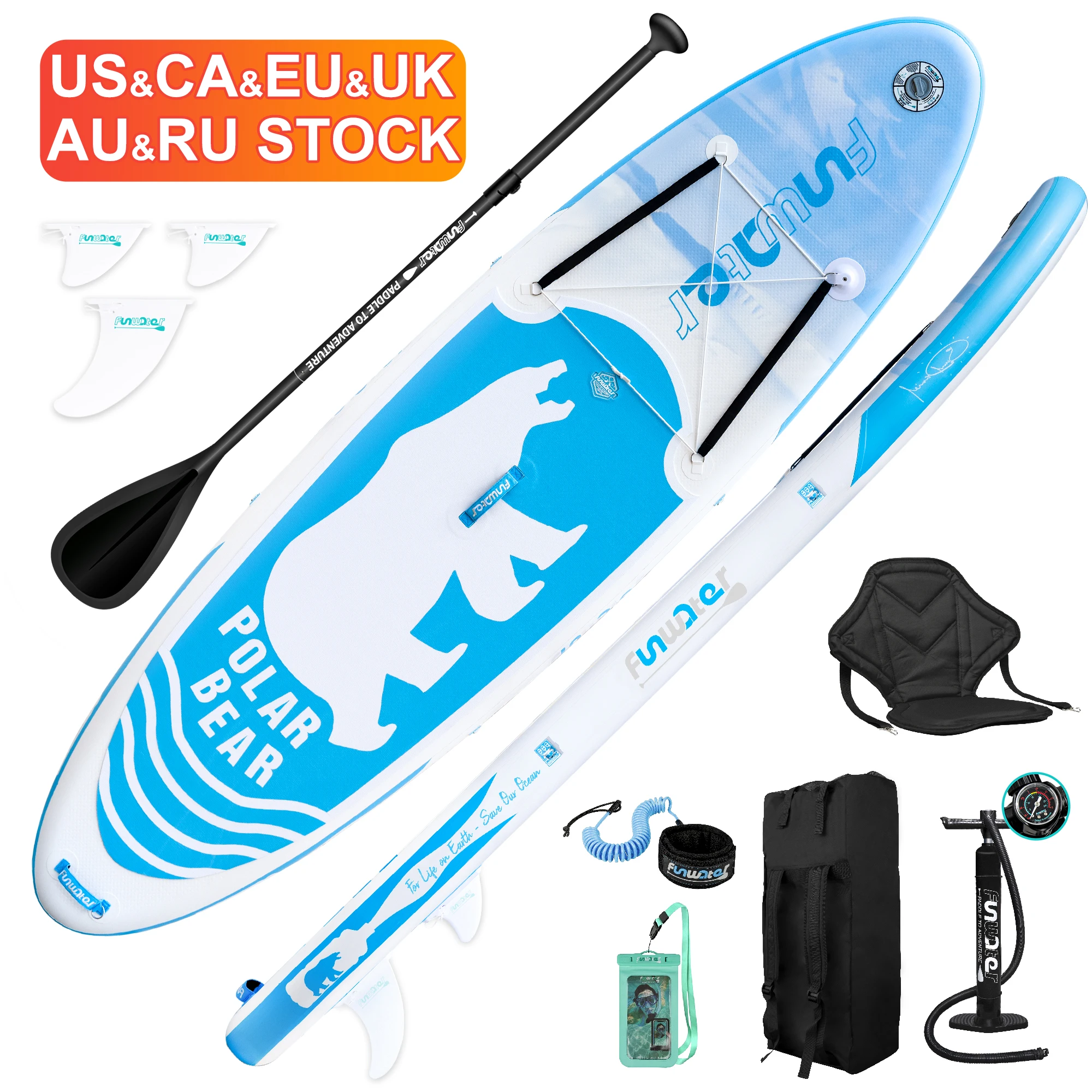 

FUNWATER Dropshipping OEM sup paddle board wholesale stand up paddle boards inflatable surf sub paddel board watersports