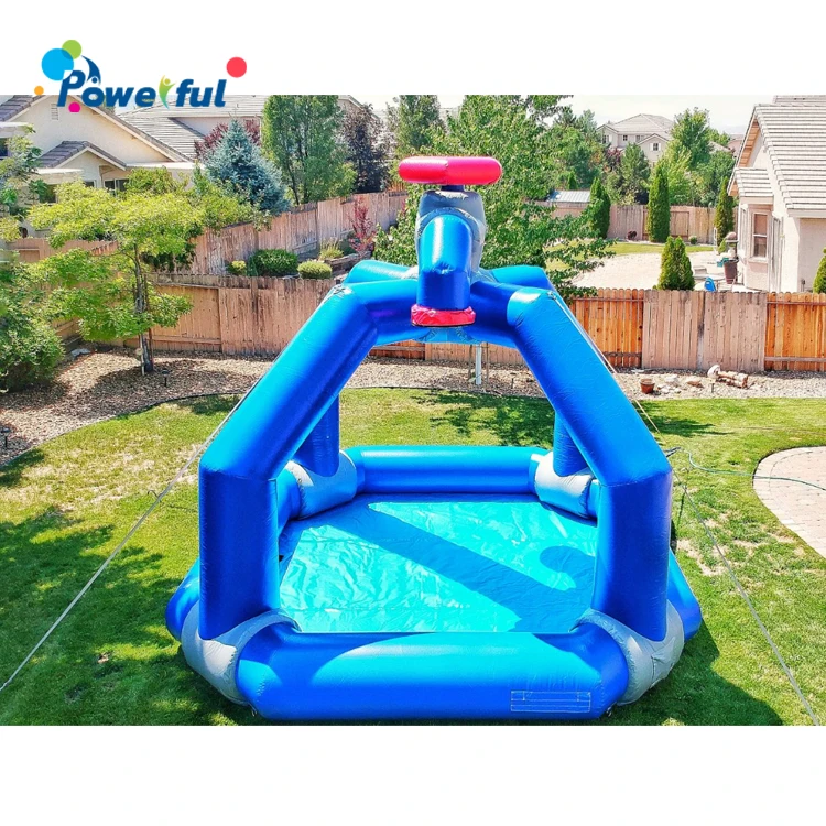 Backyard Water Game Carnival Inflatable Water Splasher Game With Pool