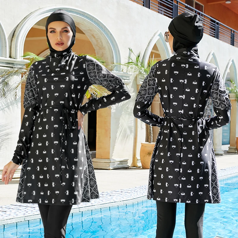 

Muslim Swimsuits for Women Plus Size, Modest Islamic Arabic Swimwear Burkini Hijab