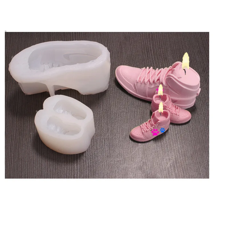 

New 3D three-dimensional sneakers silicone mold fondant crystal drop glue candle aromatherapy ornaments