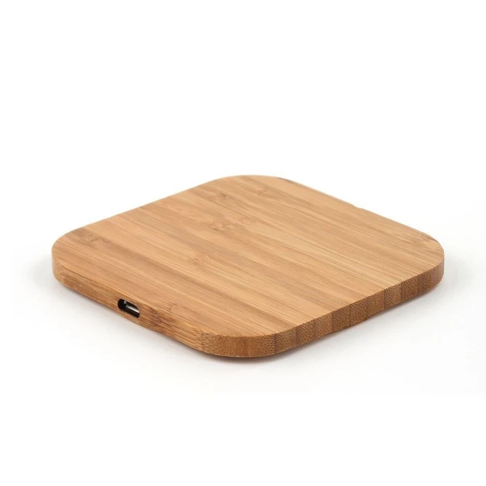 

Portable Qi Wireless Charger Charging Slim Wood Pad For iPhone 12 Xiaomi Smart Phone Charger For Sam sung S9 S8 S10 Plus Adapter