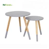Wood nesting side tables end table round bedroom night stand no tool living room furniture set colored painting