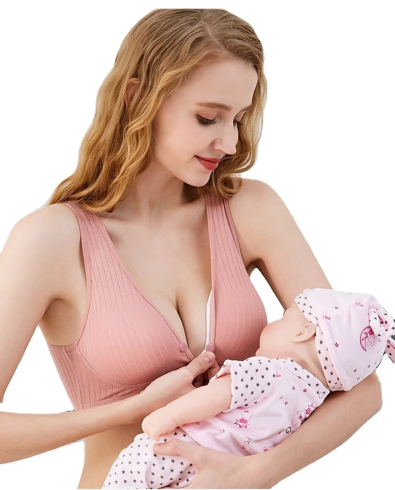 

Breast-feeding bra without steel ring nursing pregnant women underwear bra vest-style front buckle nursing bra