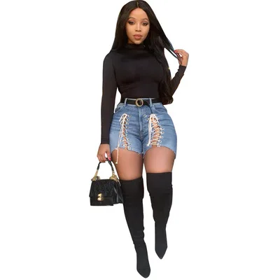 

New Amazon Ebay Breathable Hot Pants Jeans Summer Clothes Denim Shorts for Women, As picture or customized make