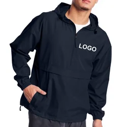 jacke custom plus size brand custom jacket embroidery logo half zipper casual men