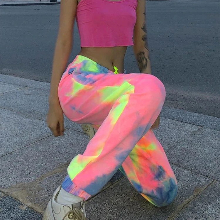 

Wholesale Womens Cotton Tie And Dye Sweat Pants Tie Dye Joggers