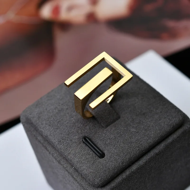 

Shangjie OEM anillos High Quality Statement Rings Men Stainless Steel Rings Gold Plated Unique Geometric Rings