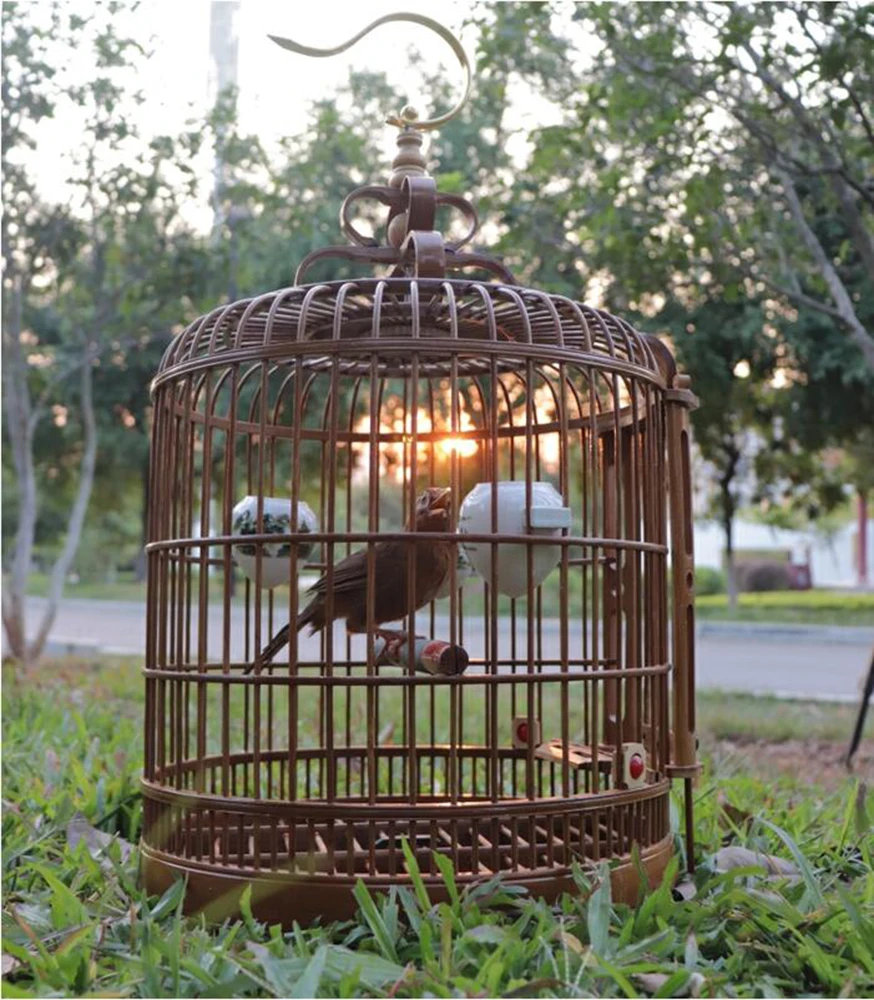 

Birdcage bamboo thrush bird parrot myna bird cage