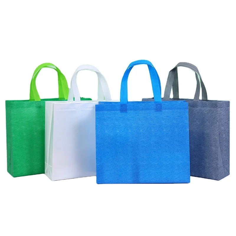 

Bolsa De Transporte Nao Tecido Fashional Sublimation Laminated Shopping Non-Woven Folding Tote Bag Popular Non Woven Bag, White/yellow/green/blue/gray