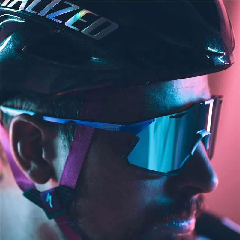 

2021 New outdoor one piece Sports Men's sunglasses Male Riding Rimless Sunglasses bicycle cycling hollow out dazzle sunglasses, 9 colors