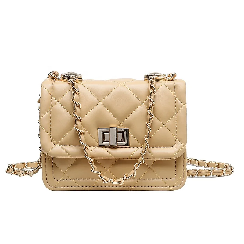 

2021 Summer Quilted PU Leather Classic Ladies Purses Crossbody Chain Shoulder Girl Message Bag Small Bags Women