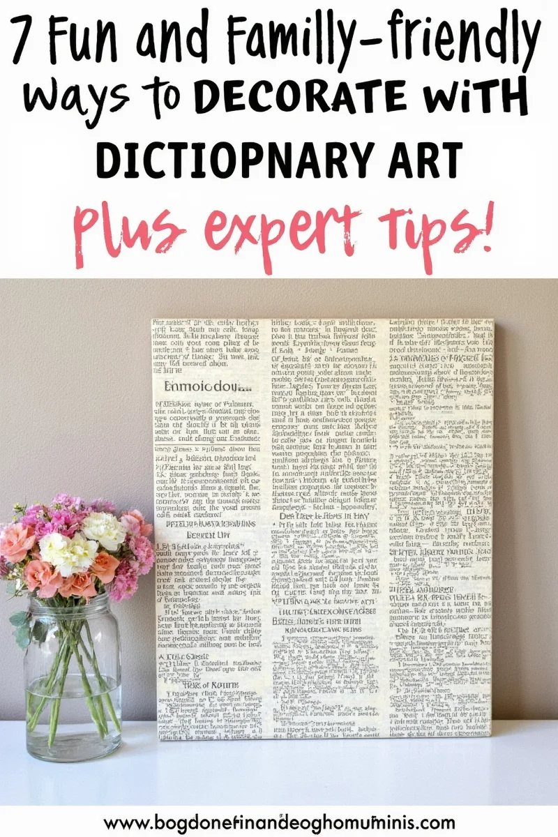 Child-safe dictionary art in a nursery