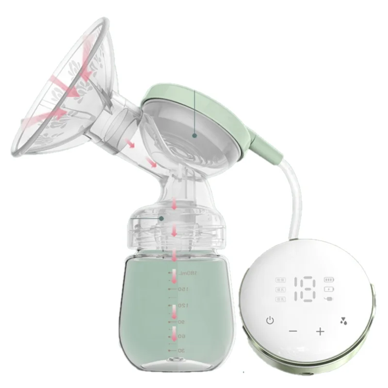 

Electric Breast Pump 180ml Unilateral Silicone Portable Baby Breastfeeding Accessories Handsfree Pump