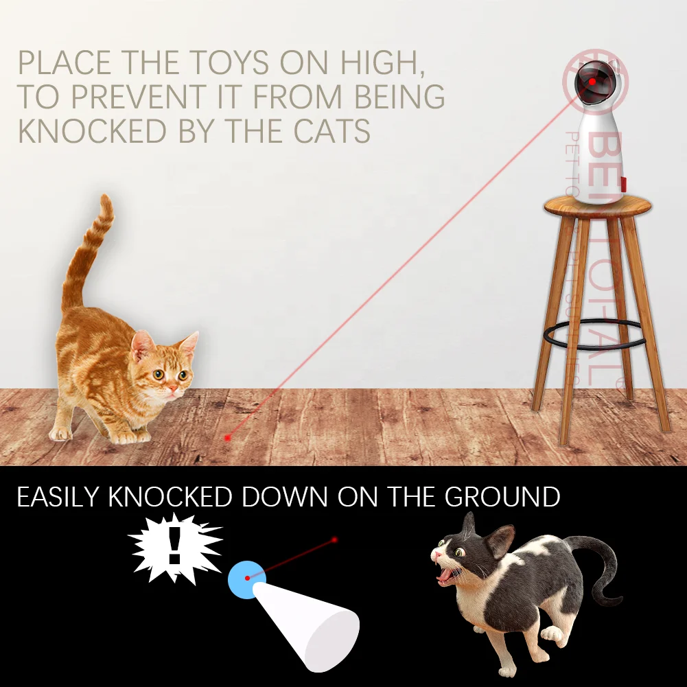 
Automatic Rotating Laser Pet Cat Toy Interactive Fun For Cats Exercise Entertainment Training Tool Interactive Cat Toys 