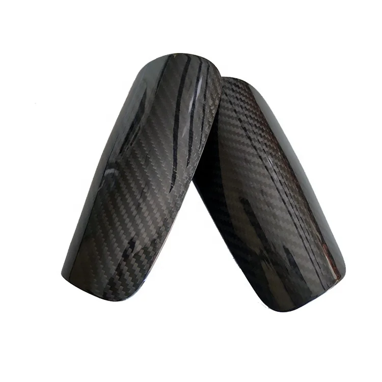 

Carbon fiber shin guards soccer football shin guard, Black