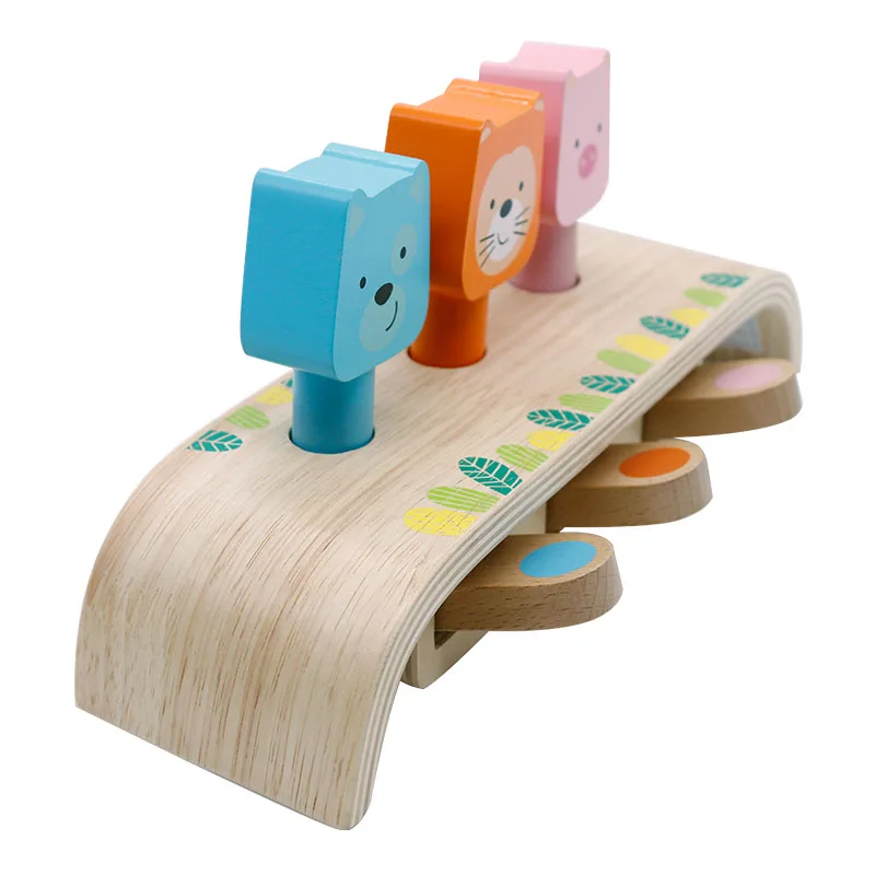 
Mookids Good frends Wooden Toys Enlightenment Percussion Toy Wooden Beat Trapeze Children Baby Noise Maker Educational Play 