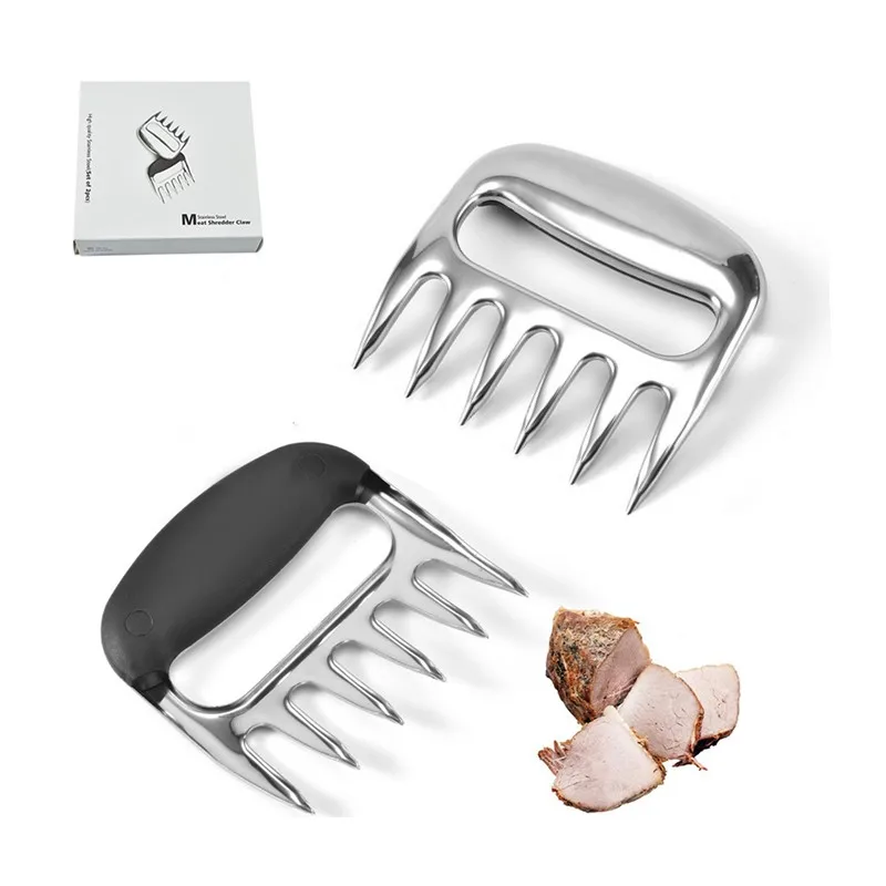 

Stainless Steel Kitchen Tool Bear Claws Meat Shredder in BBQ Grill Accessories Meat Claw With PP Handle, Sliver