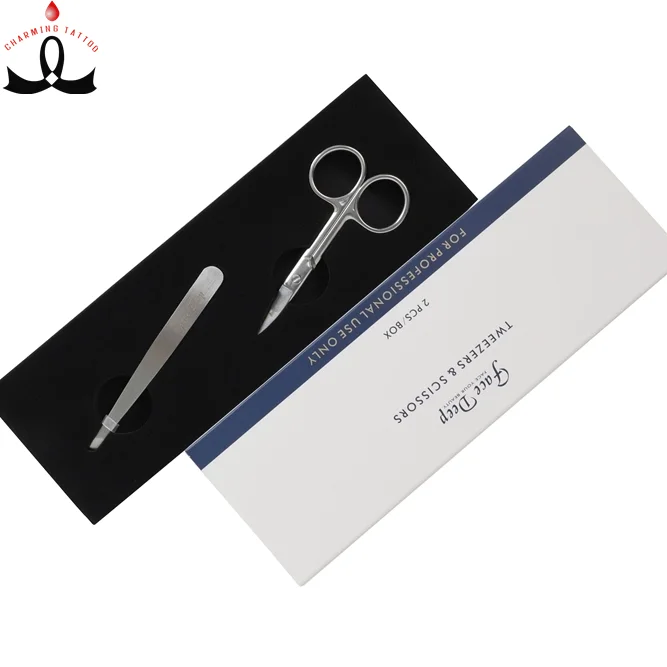 

Private Label FaceDeep Accessories Stainless Steel Scissors and Tweezers Eyebrow Microblading Accessories, Sliver