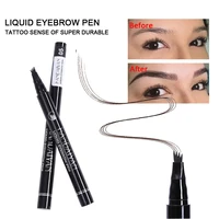 

HANDAIYAN 4 Head Fork Liquid Painting Brow Tattoo Pencil Waterproof Henna Natural Eyebrow Makeup Eyebrow Pencil